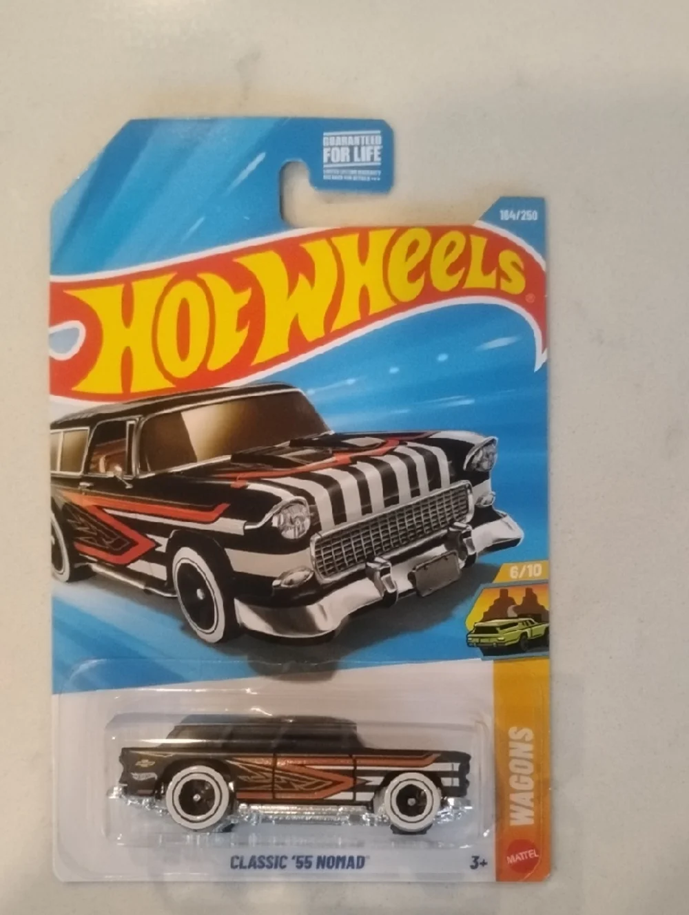 Mattel Hot Wheels Classic '55 Nomad Black with Orange & White Accents